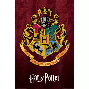 Harry Potter Poster Set Colourful Crest Hogwarts 61 x 91 cm (4)