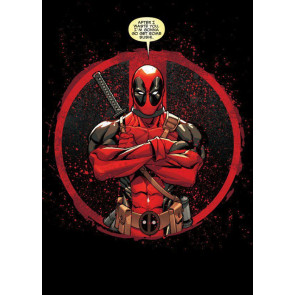 Marvel Comics Metall Poster Deadpool Merc with a Mouth Evening Plans 10 x 14 cm