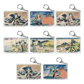Katsushika Hokusai x Hatsune Miku Acryl Schlüsselanhänger Blind Box Sortiment (8)     