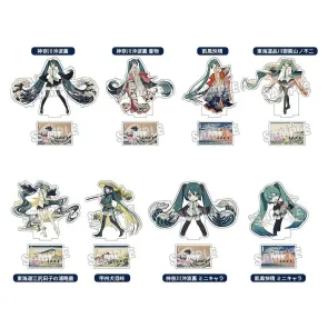 Hatsune Miku x Katsushika Hokusai iXima Die-Cut Acrylaufsteller Sortiment 10 cm
