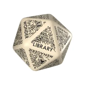 Viridian Würfel Jumbo Würfel Dungeon Room Generator D20 Beige