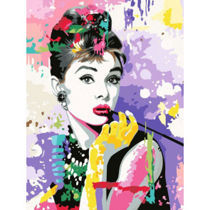 Audrey Hepburn CreArt Malen nach Zahlen Malset 30 x 40 cm