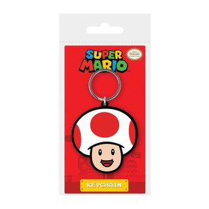 Super Mario Gummi-Schlüsselanhänger Toad 6 cm