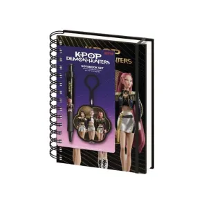 KPop Demon Hunters Notizbuch mit Stift & Anhänger Golden Display (10)
