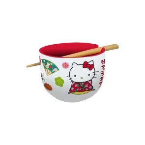 Sanrio Ramen-Schüssel mit Stäbchen Hello Kitty Japan