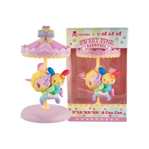 tokidoki x HKF Window Box Figur U*SA*HA*NA & Can Can Sweet Pink Carousel Special Edition 8 cm 