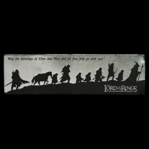 Herr der Ringe Leder Lesezeichen Fellowship Silhouette
