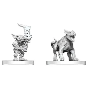 Pathfinder Battles Deep Cuts Miniatur unbemalt Goblin Commando & Goblin Dog 13 cm