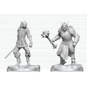 Dungeons & Dragons Nolzur's Marvelous Miniatures Miniatur unbemalt Drachengeborener Paladin & Drachengeborener Knappe 14 cm