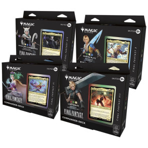 Magic the Gathering Final Fantasy Commander-Decks Display (4) deutsch