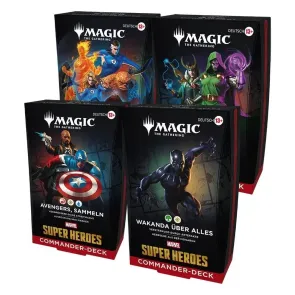 Magic the Gathering Marvel Super Heroes Commander Decks Umkarton (4) deutsch