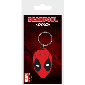 Marvel Comics Gummi-Schlüsselanhänger Deadpool Face 6 cm