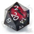 CritStones Liquid Core Würfel D20 Crimson Watcher 5 cm