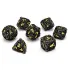 CritStones Hollow Metal Würfel Set Soulreaper Gold (7)