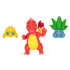 Pokémon First Partner Battle Figure Set Figuren 3er-Pack Wattzapf, Myrapla, Glutexo