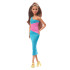 Barbie Signature Barbie Looks Puppe Model #15 Brunette Ponytail, Turquoise/Pink Dress