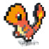 Pokémon MEGA Bauset Glumanda Pixel Art