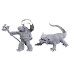 D&D Nolzur's Marvelous Miniatures Miniaturen unbemalt Tortle Druid & Wild Shape Giant Lizard