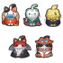 One Piece Mega Cat Project Nyan Piece Nyan! Gummi Clip 3 cm Sortiment (5)
