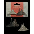 Herr der Ringe Ansteck-Pin Doppelpack Minas Tirith & Mt. Doom