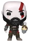 God of War Ragnarök POP! Games Vinyl Figur Kratos w/Mimir's Head 9 cm 