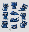 Catscans Minifiguren S1 6 cm Blind Box Display (9)