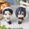 Attack on Titan Look Up PVC Statuen Levi Cleaning up Ver. & Mikasa Ackerman (with gift) 11 cm 
