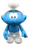 Die Schlümpfe Vinyl Figur Schlumpf Weiß und Blau - Flocked 19 cm