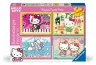 Hello Kitty Puzzles 4er-Pack Los geht's, Hello Kitty! (4x100 Teile)