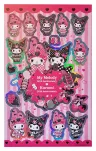 Sanrio Pink Black Party Series Sticker Pack Kuromi & My Melody 