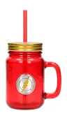 DC Comics Mason Jar Glas Flash Logo