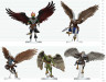 D&D Icons of the Realms Minifiguren Aarakocra-Schwarm 20 cm