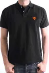 Superman Polo Shirt Logo schwarz