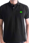Space Invaders Polo Shirt Green Logo
