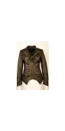 Wonder Woman Damen Lederjacke Metallic Logo