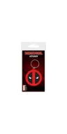 Marvel Comics Gummi-Schlüsselanhänger Deadpool Symbol 6 cm