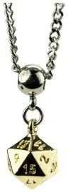 Lair Wear Caged Dice Halskette D20 Gold Metal