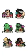 Universal Monsters Ansteck-Pins Floral Tattoo Mystery Blind Display (12)