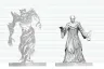 Dungeons & Dragons Nolzur's Marvelous Miniatures Miniatur unbemalt Ghast-Gräberrufer & Wraith 14 cm